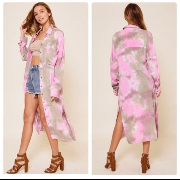 TIME AFTER TIME Tops - TIE-DYE TOP/ KIMONO/ DRESS- ALL IN ONE-NEW